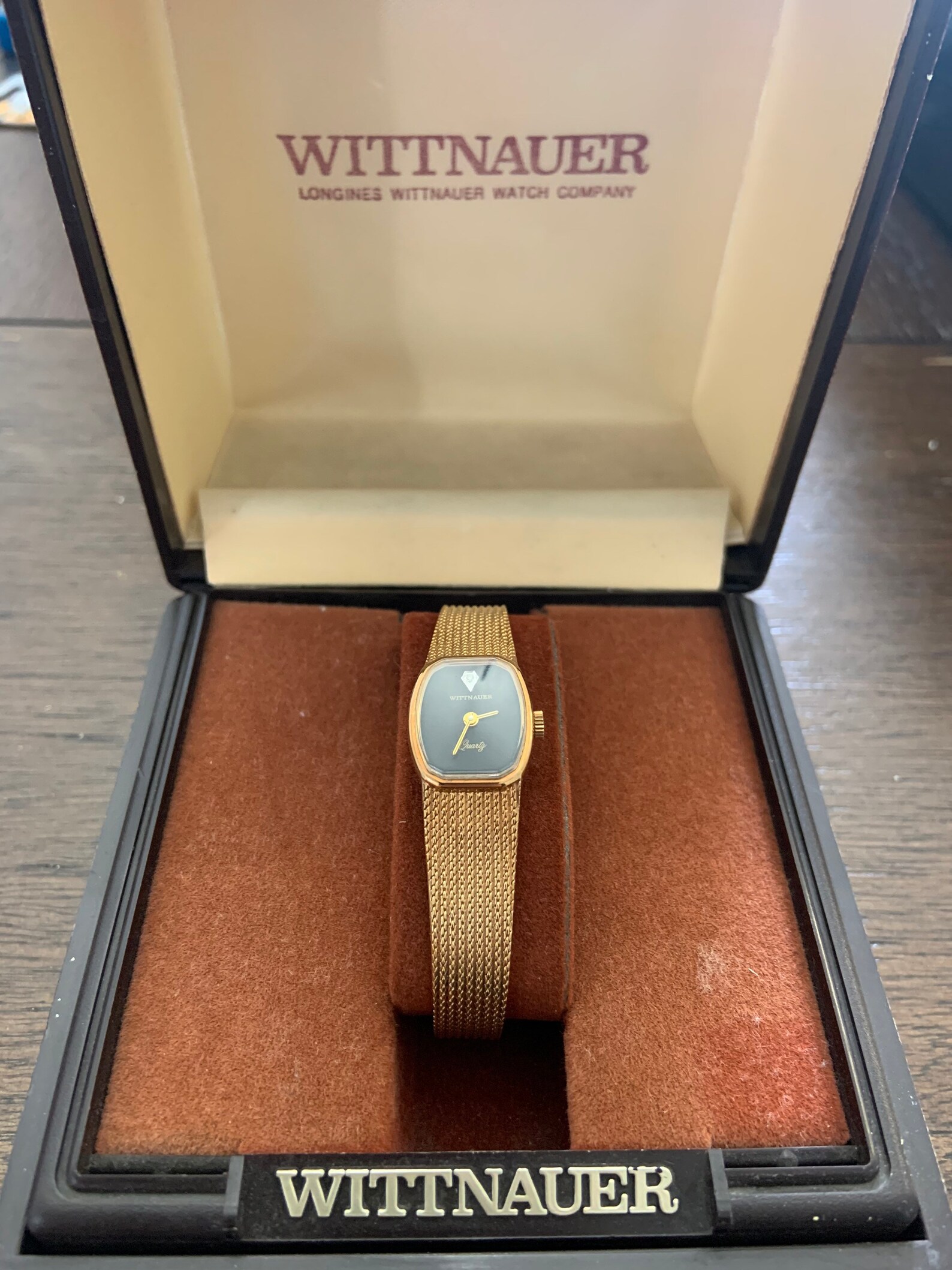 VINTAGE NOS Womens Wittnauer Diamond Quartz Watch with Box Etsy