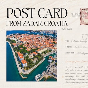 Personalized postcards from Croatia
