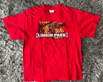 Vintage Rare Linkin Park Hybrid Theory 2000 Green T-Shirt