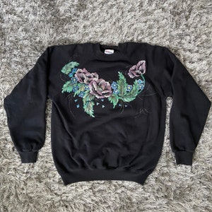 Vintage 80’s Painted Floral Sweatshirt