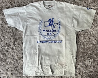 Vintage Gray 80s Minnesota Masters 15k Championships T-Shirt