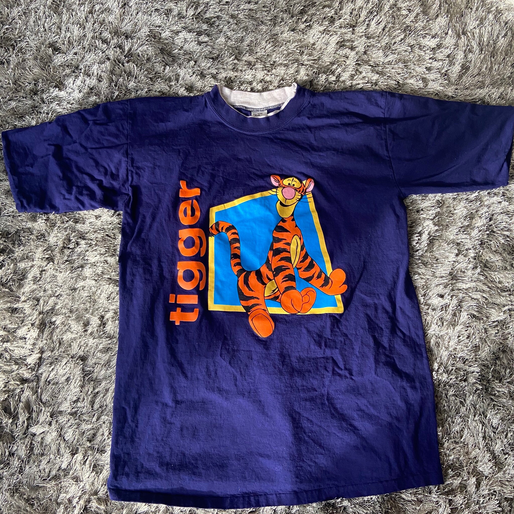 Vintage Dark Blue Tigger T Shirt Etsy