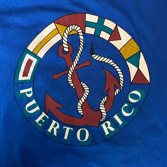 Vintage Puerto Rico Anchor T-Shirt - image 2