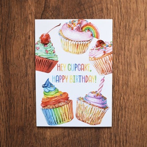 Cupcakes Geburtstag A6 Kunstdruck | Postkarte | Grußkarte