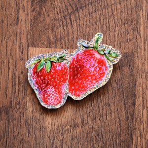 Strawberry Glitter Sticker