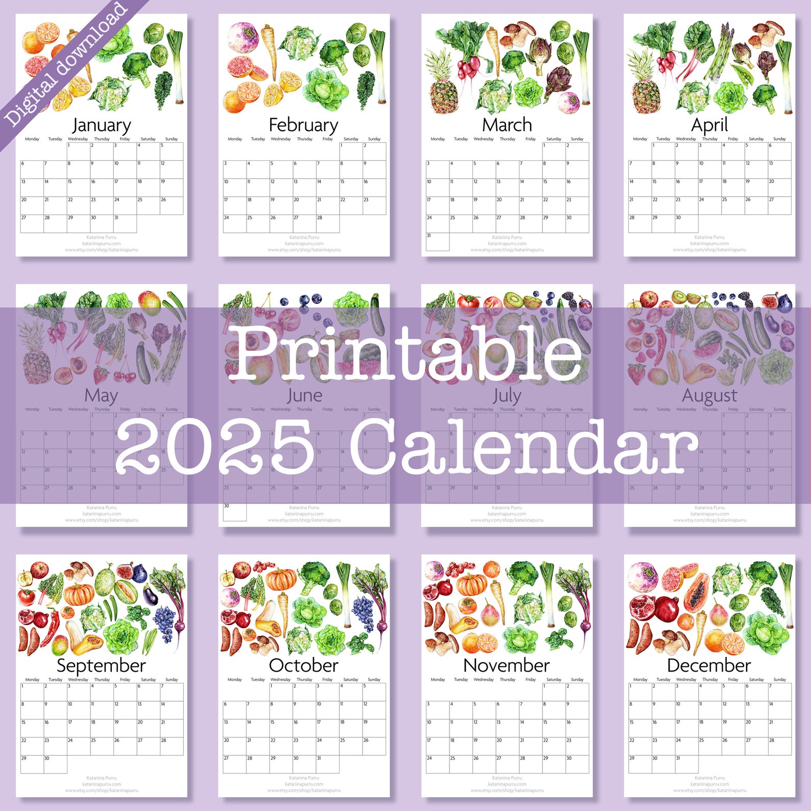Printable 2025 Seasonal Fruit And Vegetables Calendar PDF Digital Il 1588xN.6090031795 Ekh8