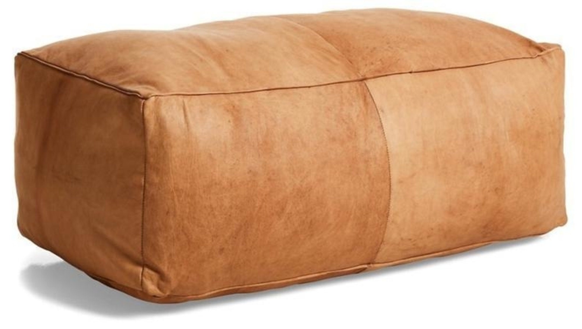 25OFF Rectangular leather pouf leather ottoman poof Etsy