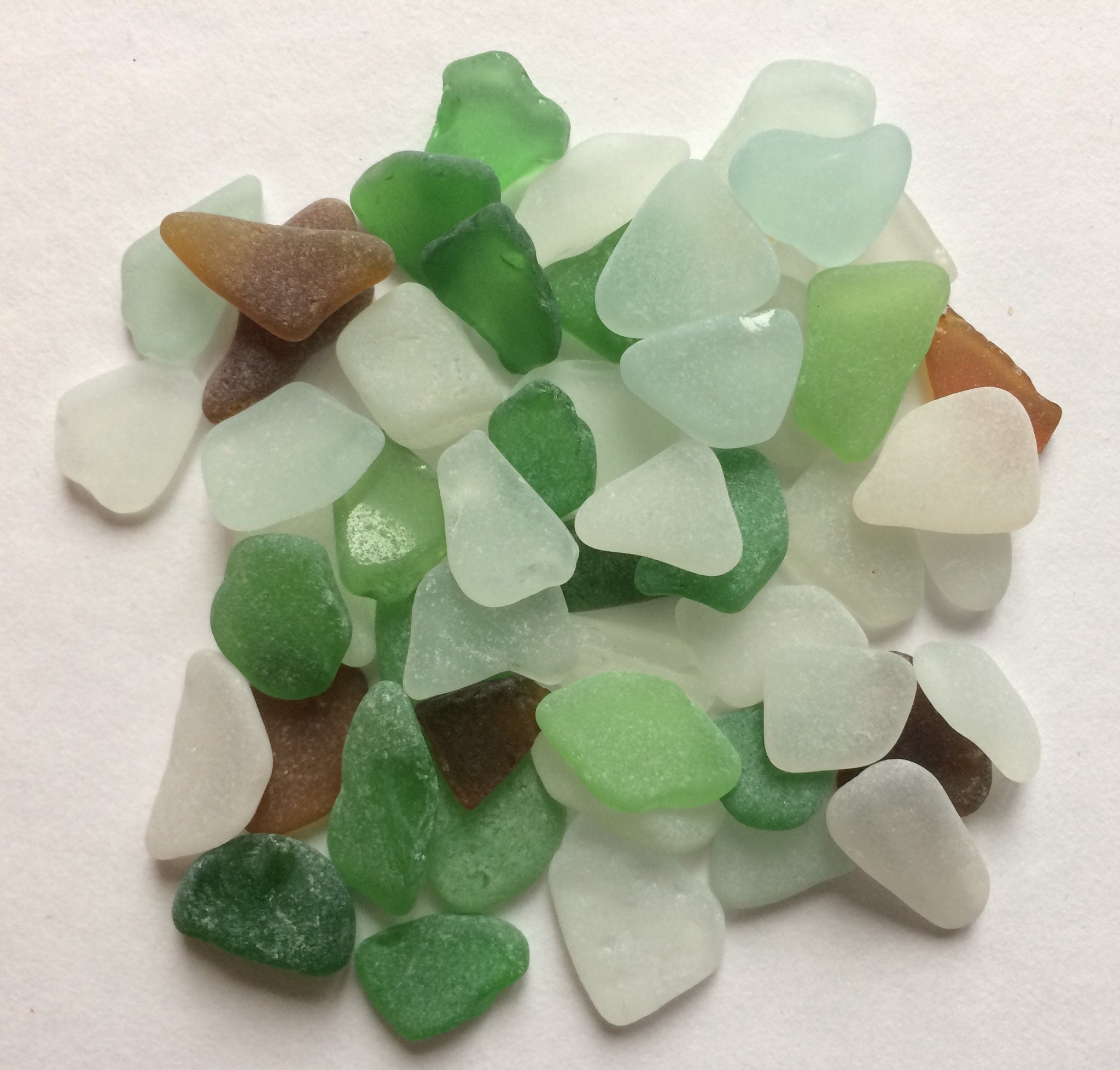 50 Sea Glasses Bulk Sea Glass Small Sea Glass Genuine Sea Etsy