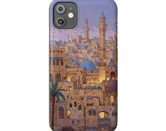 Phone Case, Blonde Woman in Comic Style, NYC Street Art, Red Cape, Retro Design, Gift for Her, Slim Case