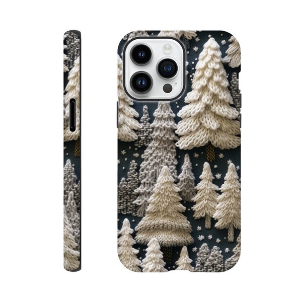 The Frozen Forest, Phone Cover Tough Case with a 3D knitted effect, Festive Motives, iPhone | Samsung