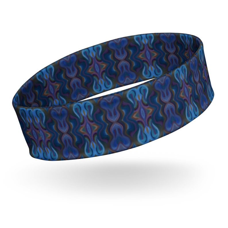 Psychedelic headband, yoga headband, concert headband, hippie headband, boho headband, workout headband, trippy headband image 1