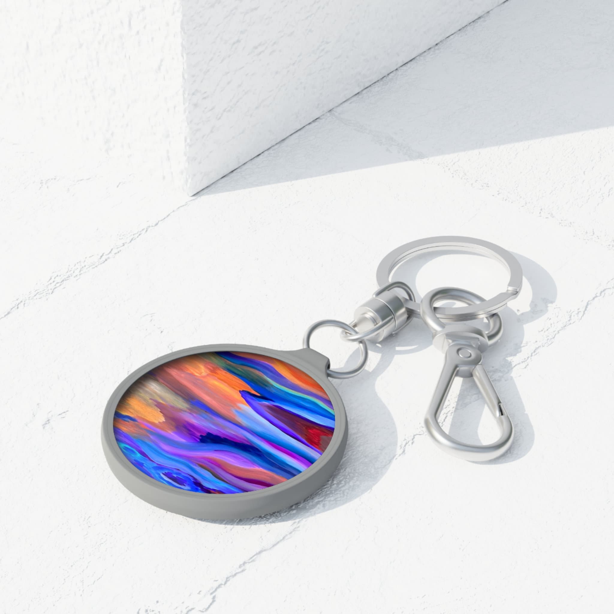 Kidcore Keychains Psychedelic Rainbow Keychain, Woodgrain Kidcore Boho Hippie Accessory ...