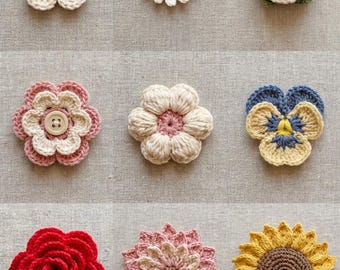 Flower Crochet Pattern Bundle PDF | 9 Floral Amigurumi Designs Tutorial (Digital Download)