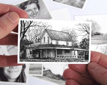 Abandoned - Original Miniature Pen & Ink Drawing