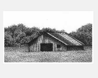 Art Print - Louisiana Barn #1 - Matted Art Print