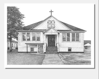 Art Print (Medium) - St. Joseph School - 12.25"x8.5"