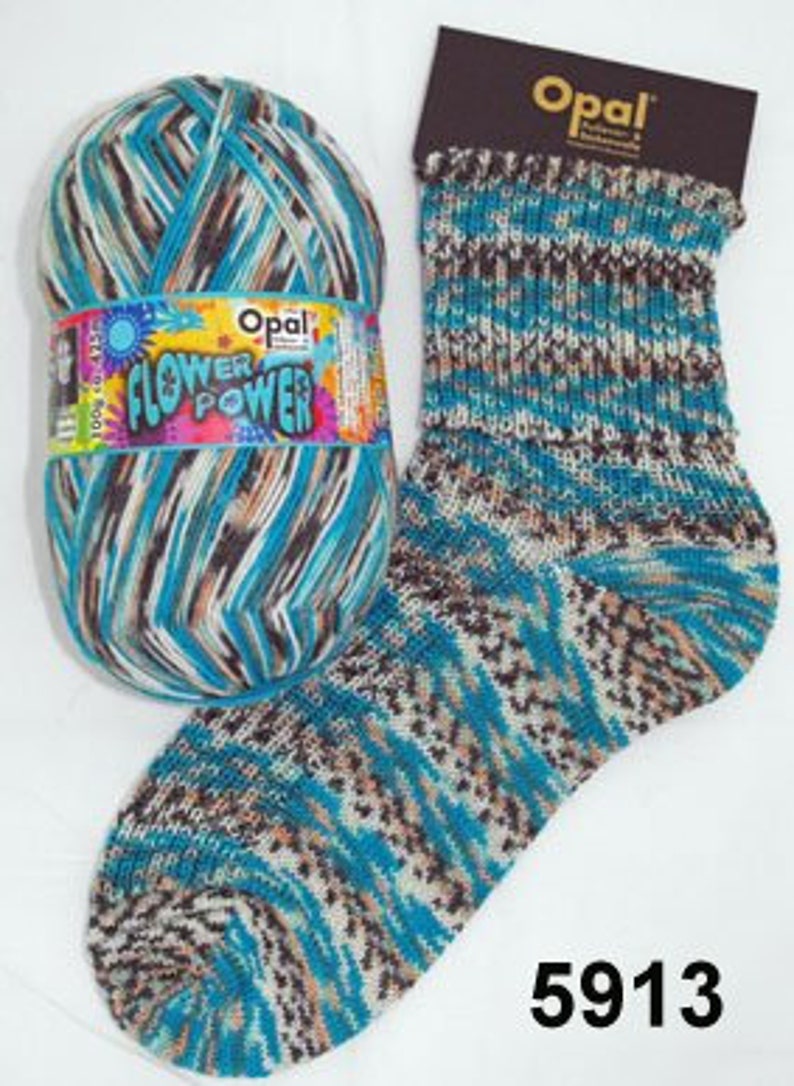Opal Flower Power Self Patterning Sock Yarn With FREE Sock or Glove