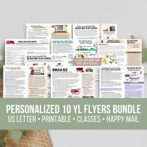 NEW PERSONALIZED Young Living Flyer Ultimate Bundle for Classes, Events, & Happy Mail New Members, Ningxia, Essential Oils, Thieves, Rewards