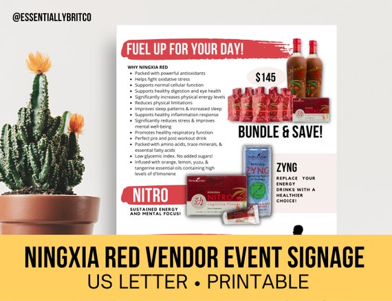 NEW Ningxia Red Vendor Event Printable Ningxia Red Class - Etsy