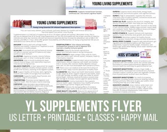 Young Living Ergänzungen Flyer | YL Ergänzungen | Ätherische Öle | Druckbar | Glückliche Post | Team | Herstellerevents