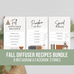 Fall Diffuser Recipes: Young Living Social Media Graphics (Digital Download)