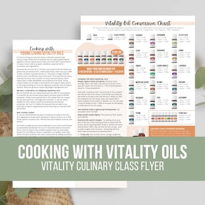 Young Living Vitality Oils Flyer: Cooking Class Handout (Digital Download)
