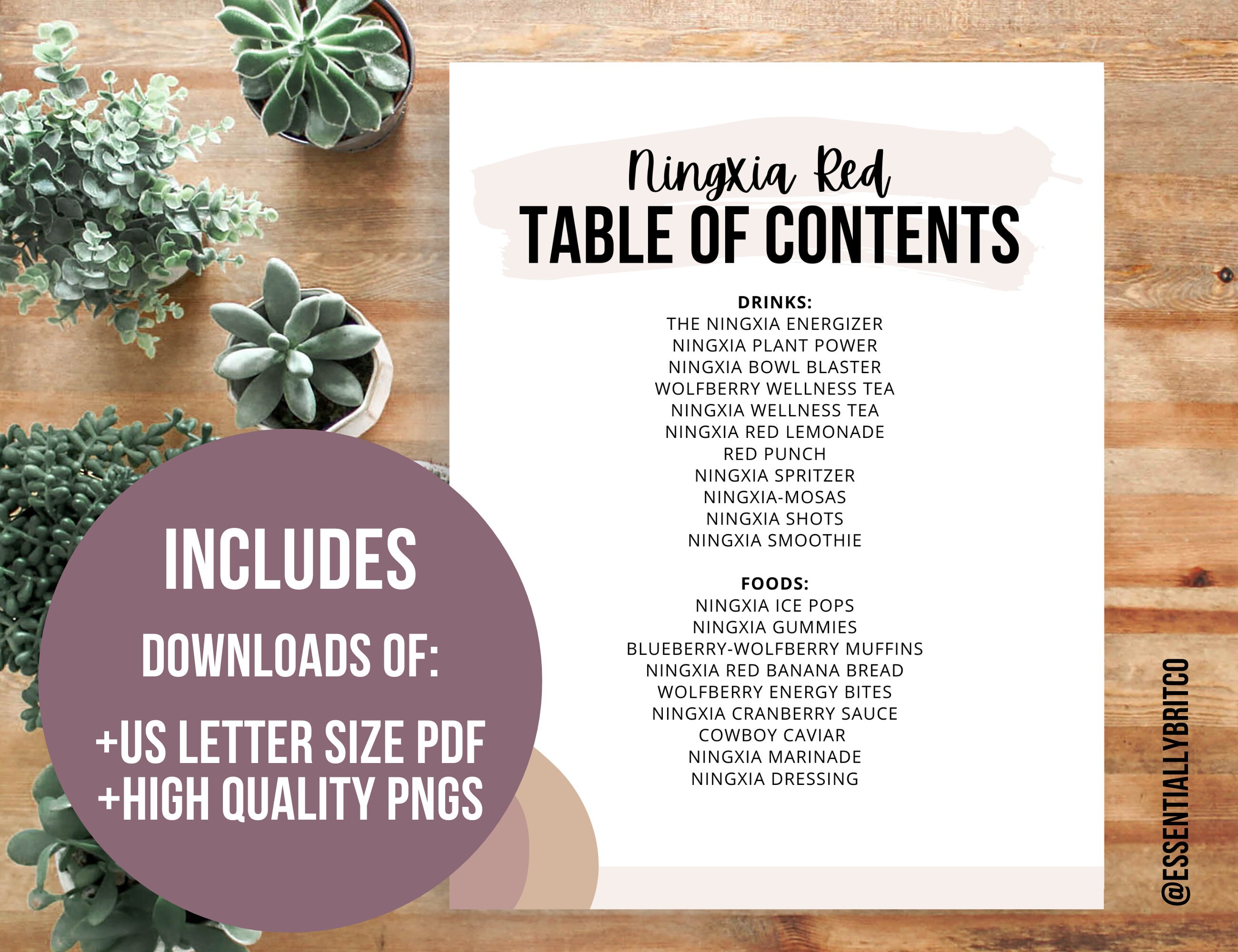 NEW Ningxia Red Recipe Book With 20 Recipes Made With Young - Etsy