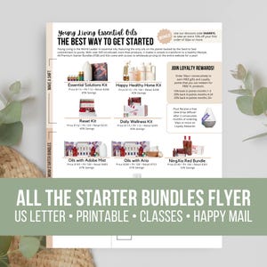 Flyer starterbundels etherische oliën: Young Living PSB (afdrukbare pdf)