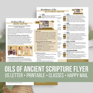 Ancient Scripture Oils Flyer: Printable Essential Oil Guide (PDF)