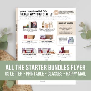 Folleto de paquetes de iniciación de aceites esenciales: Young Living 2026 PSB (PDF imprimible)