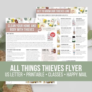 NEW 2025 Thieves Make a Shift Flyer Happy Healthy Home Flyer | All Things Thieves Cleaner | Printable | Happy Mail | Classes | Vendor Events
