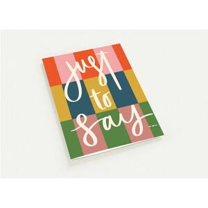 Paquete de 10 tarjetas de felicitación "Just to Say" / Sin sobres / Tarjetas coloridas hechas a mano / Perfectas para cualquier ocasión