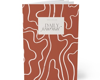 Elegante cuaderno A5 de tapa blanda/Diario/Diario minimalista de diseño moderno/Regalos para escritores/Artículos de papelería