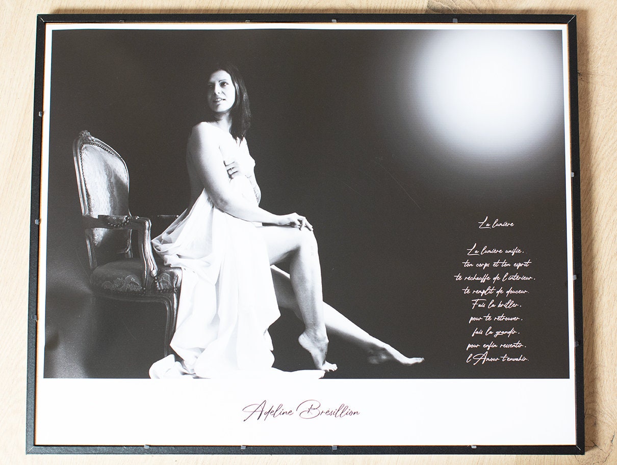 Tableau d'art Photographie et Poème 50x40cm