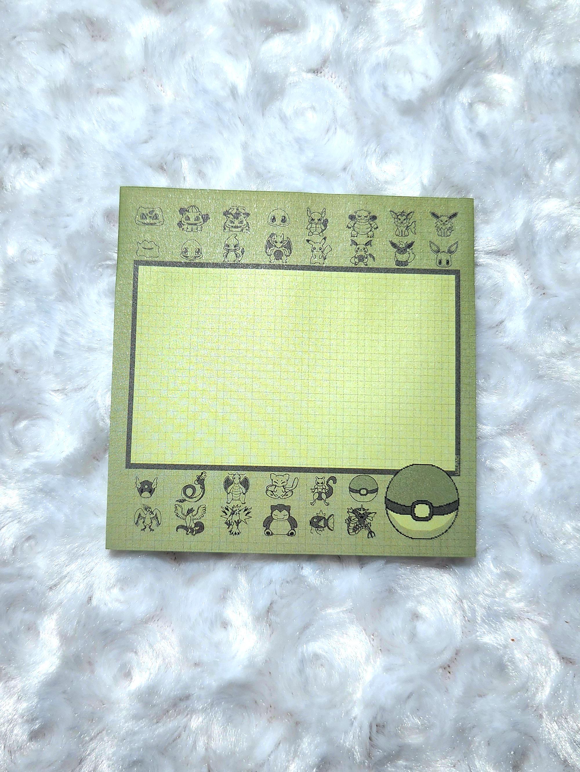 Techm Notepad Retro Tech Stickynote Notepad Stationary Kawaii Cute Tcg Trading Card ...