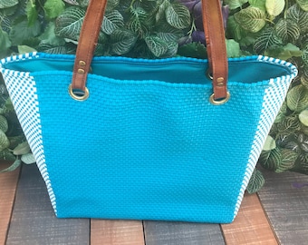 Oaxaca Handwoven Plastic Handbag Tote