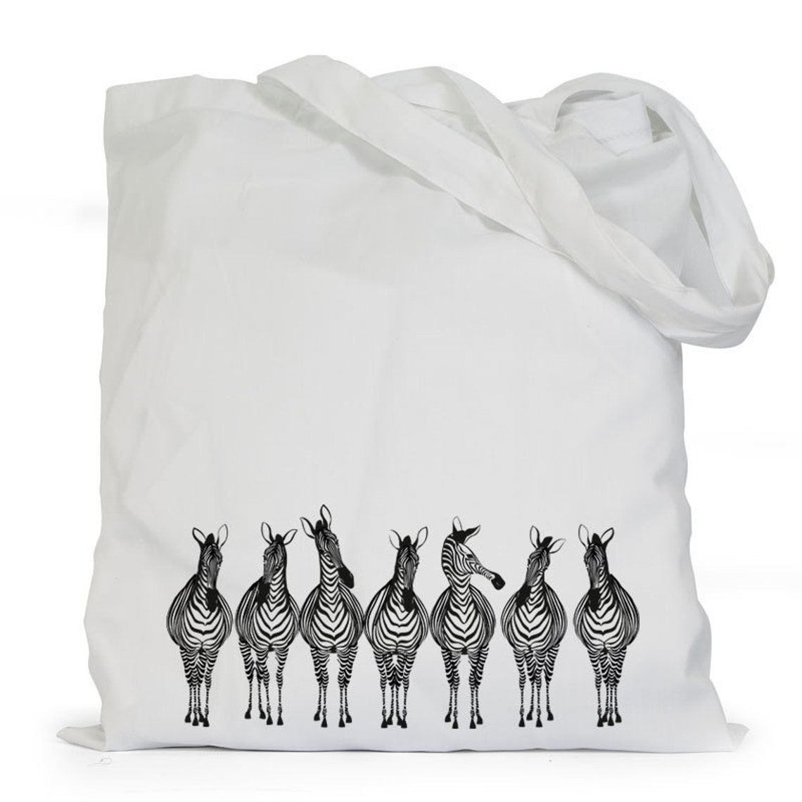 Zebra Tote Bag Personalised Etsy