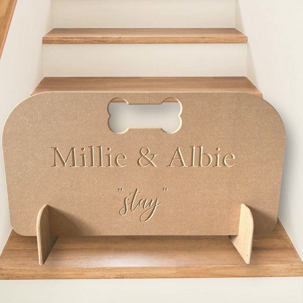 Personalised Dog Stair Stopper/Door Guard MDF Ready To Paint