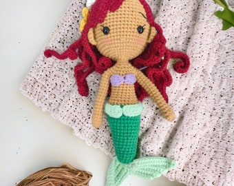Ariel, The little mermaid, handmade gifts, top toys idea 2024, baby shower gift, toys for baby, toys for tots 2024, daughter best gift