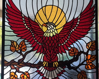 Soaring High Stained glass Eagle