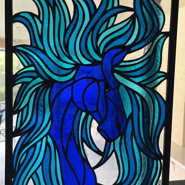 Stained Glass Horse Etsy