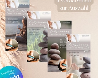 Canva Flyer Design | Doterra Flyer Template "Time to Realx" | Essential Oils Flyers as Canva Templates Link | doTERRA Consultant