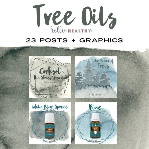 Tree Oils Class, Essential Oils, Facebook Class, Script and Graphics, Nature Therapy