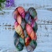Hand dyed 100% Superwash Merino Wool Singles Fingering  "Colors of the Wind"  Variegated Speckled