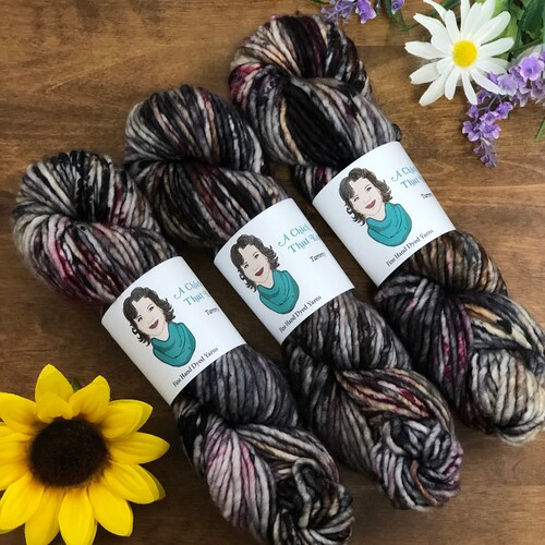 Super Bulky Yarn Merino Nylon Hand Dyed Yarn Speckled Yarn Etsy