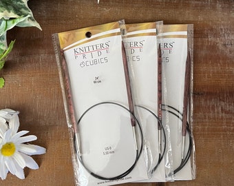 US 9 Cubics Circular Knitting Needles Knitter's Pride