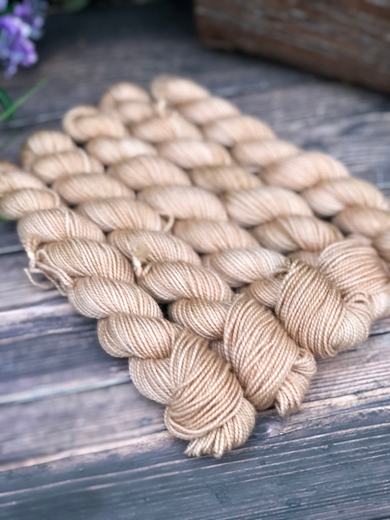 Hand dyed Mini Skeins Sock Yarn Sands of Time