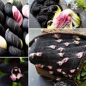 Black Orchid – Hand-dyed yarn