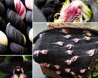 Black Orchid – Hand-dyed yarn