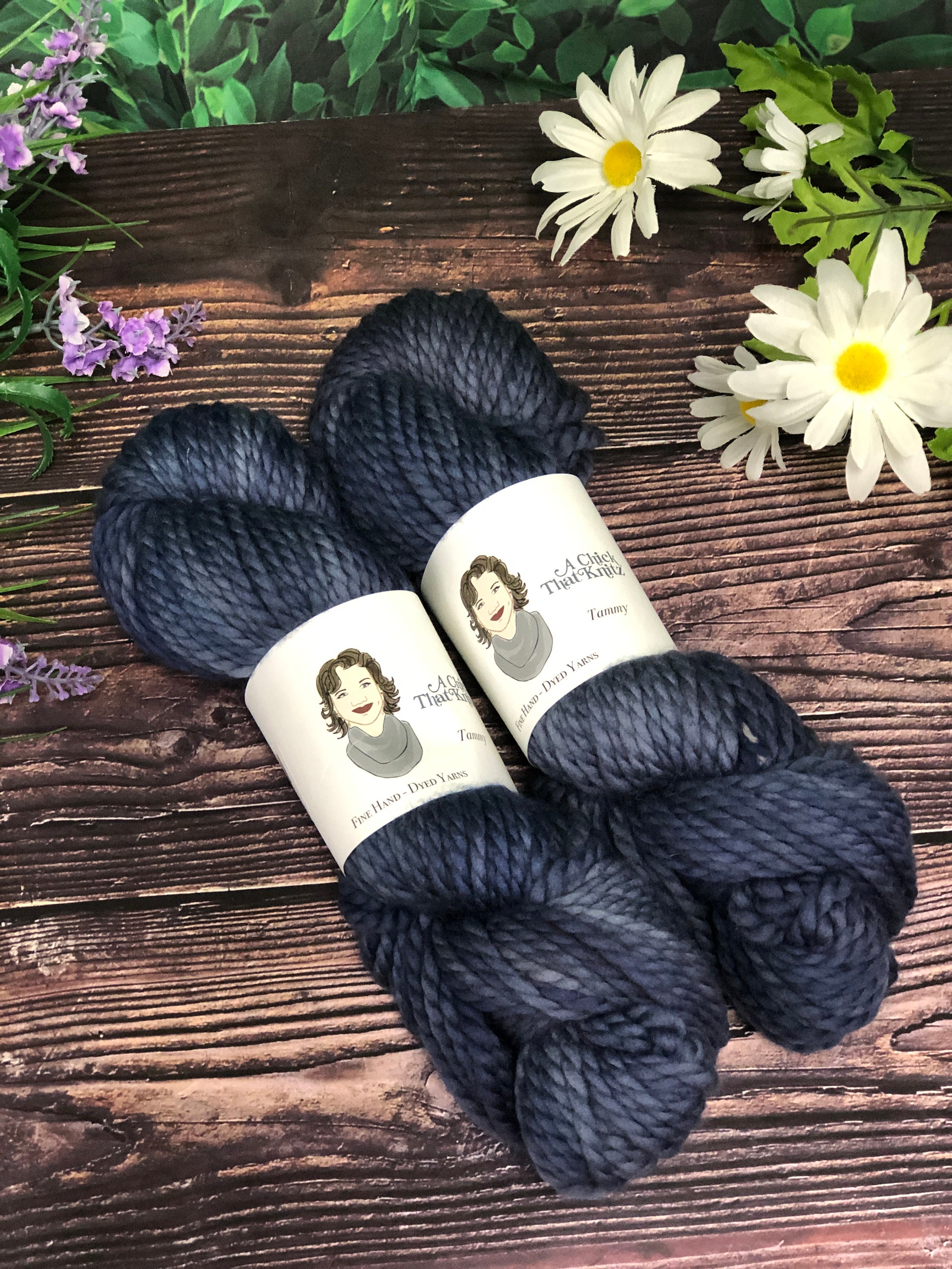 Hand Dyed Yarn River Rock Bulky